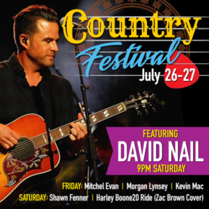 COUNTRY FESTIVAL: JULY 26